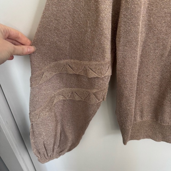 Joie Jeri Metallic Sweater Gold Size Small - Picture 6 of 7